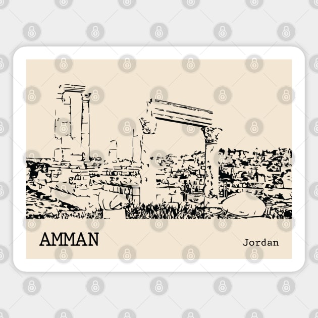 Amman Jordan Magnet by Lakeric